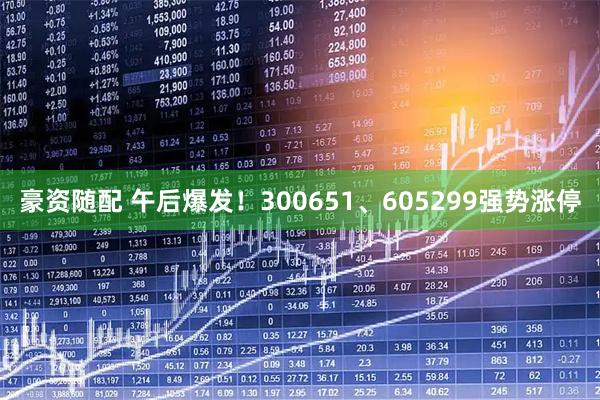 豪资随配 午后爆发!300651、605299强势涨停